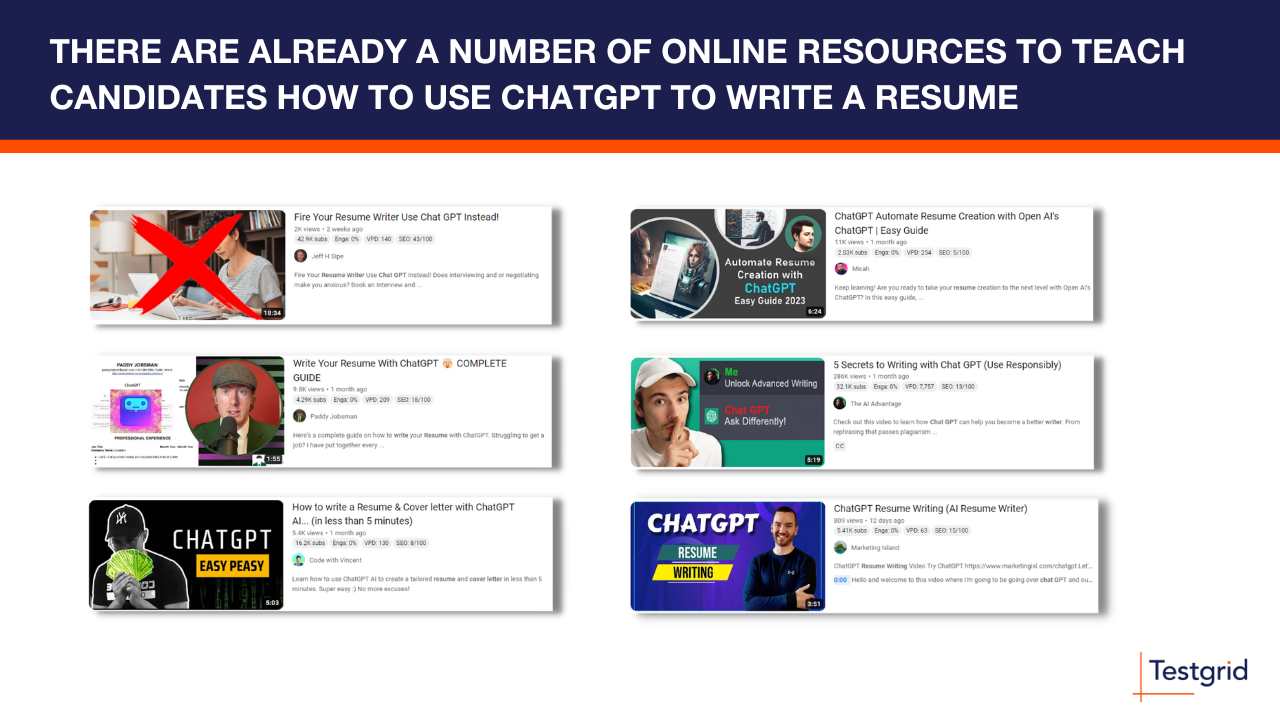 Youtube videos guide to writing resume with chatgpt